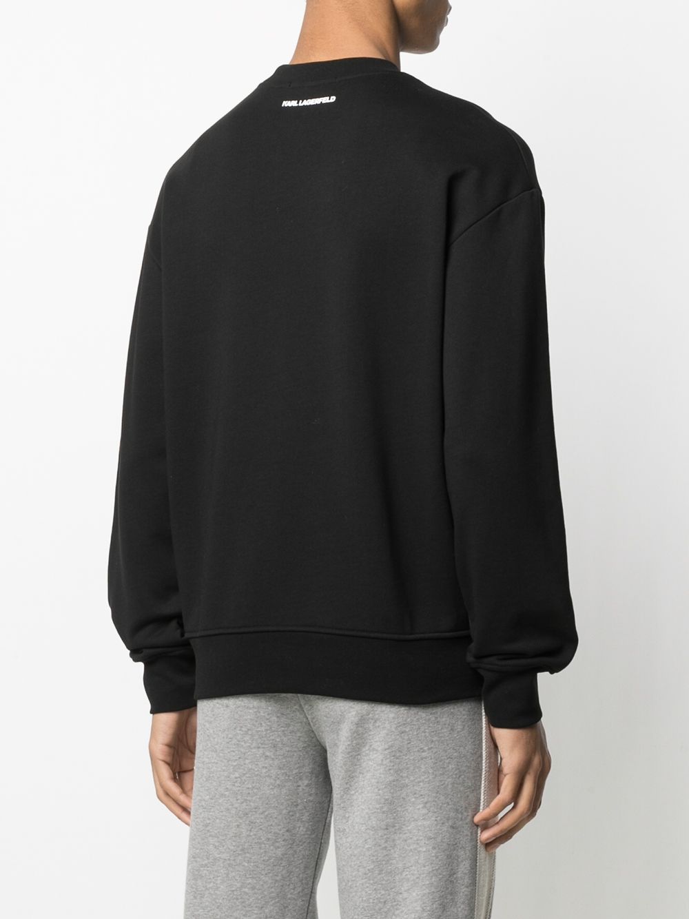 KARL LAGERFELD LOGO-PRINT CREW NECK SWAETSHIRT