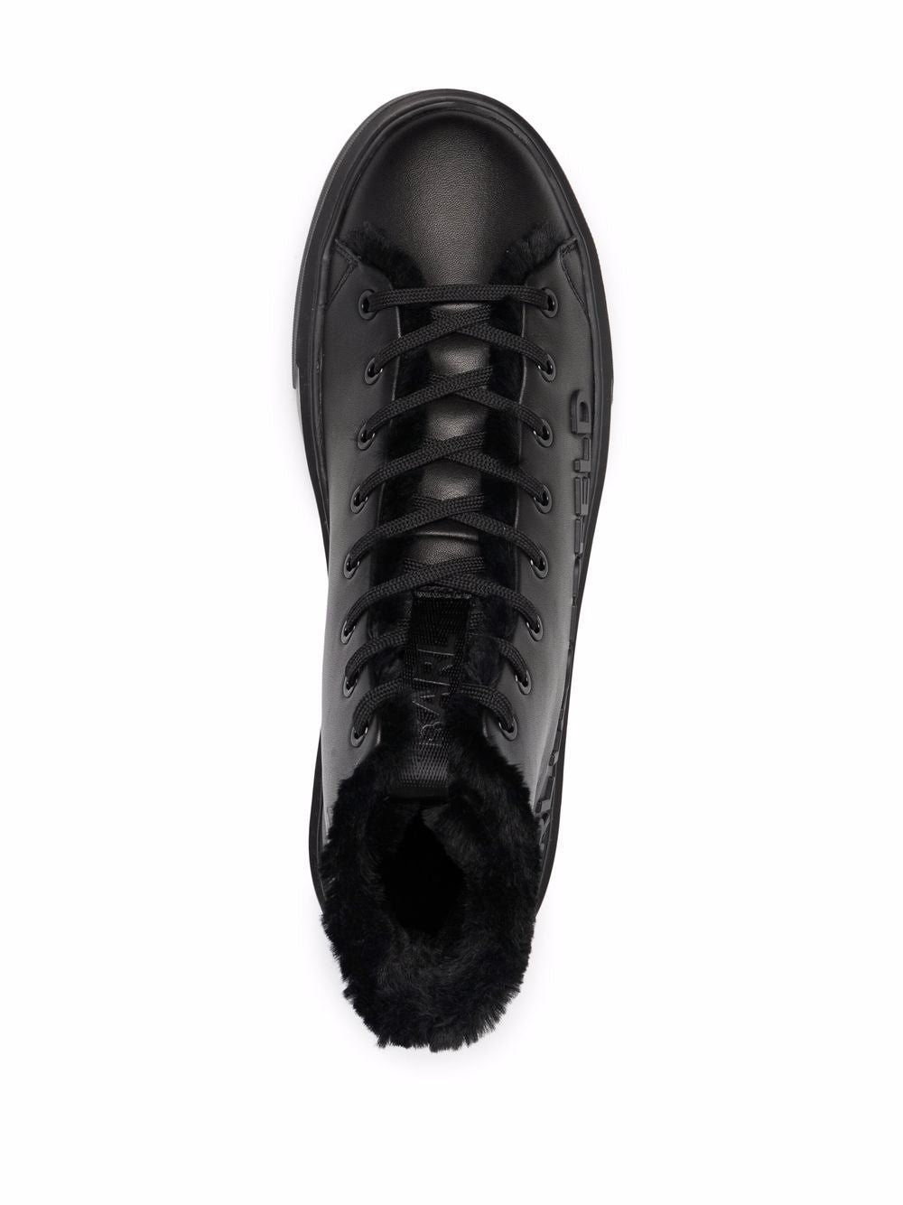 KARL LAGERFELD LOGO-PLAQUE HIGH-TOP SNEAKERS