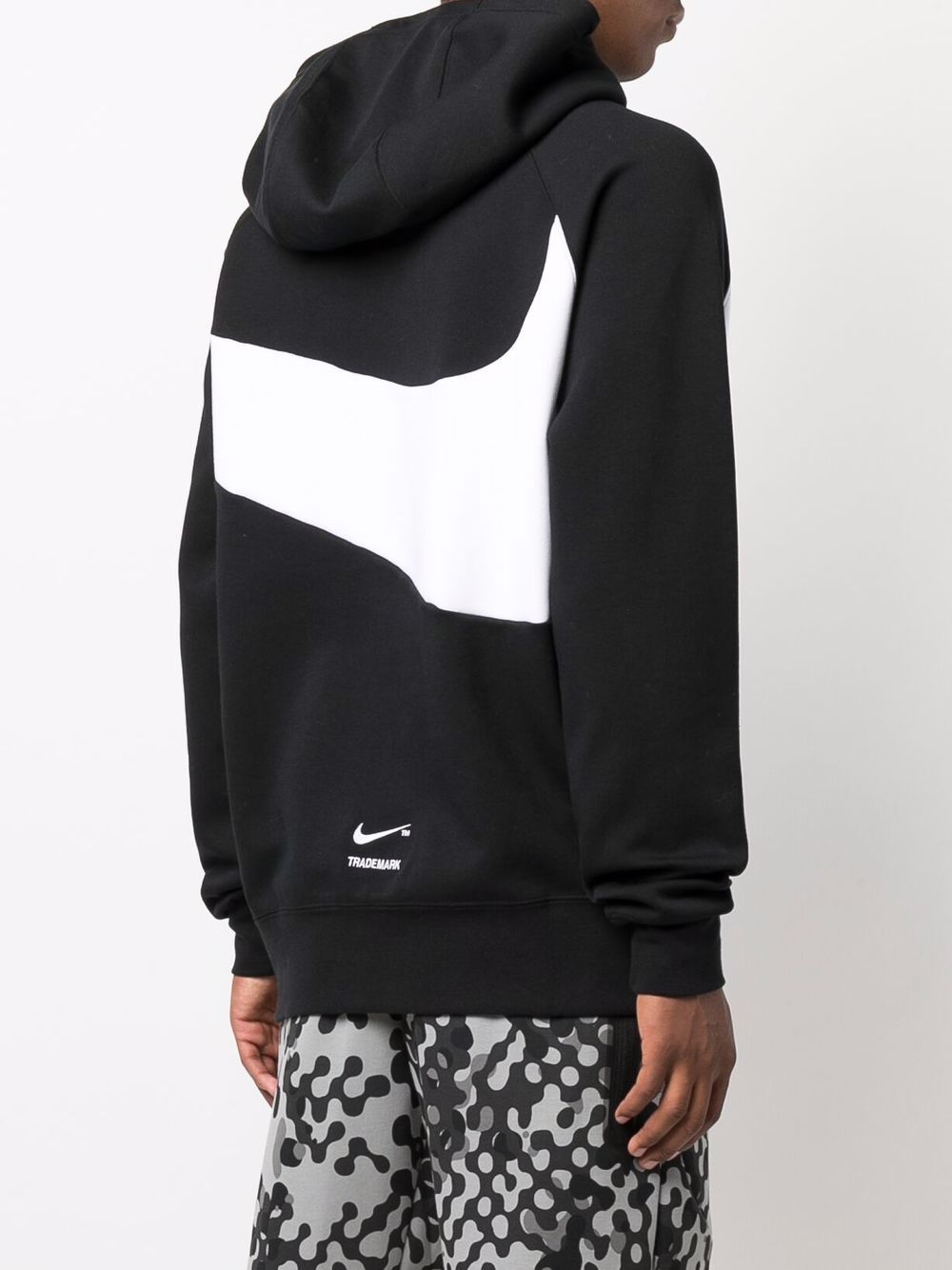 NIKE SWOOSH-LOGO COTTON HOODIE