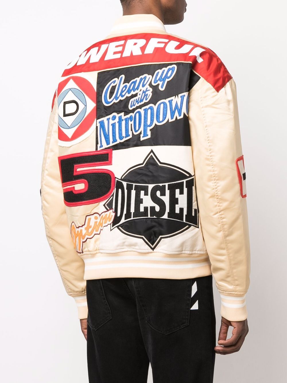 DIESEL MOTORSPORT LOGO-PATCH BOMBER JACKET