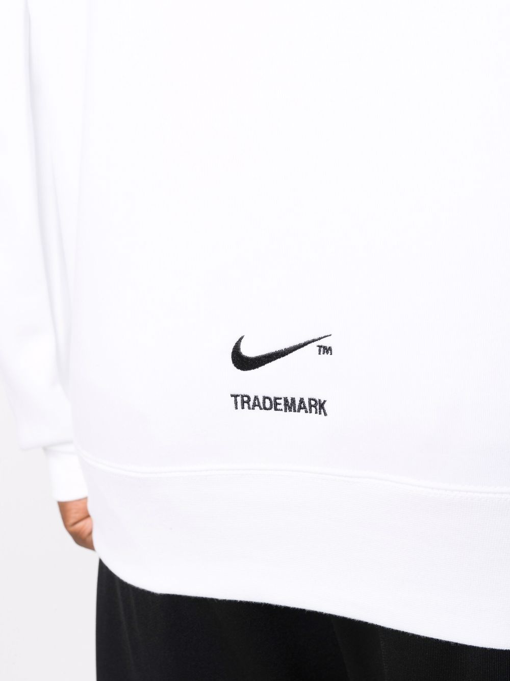 NIKE SWOOSH-LOGO COTTON HOODIE