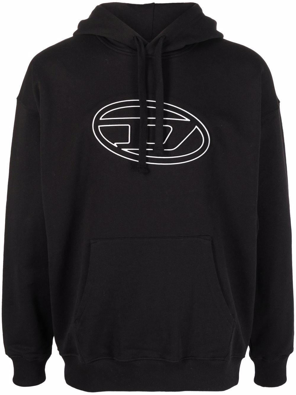 DIESEL D LOGO-PRINT COTTON HOODIE