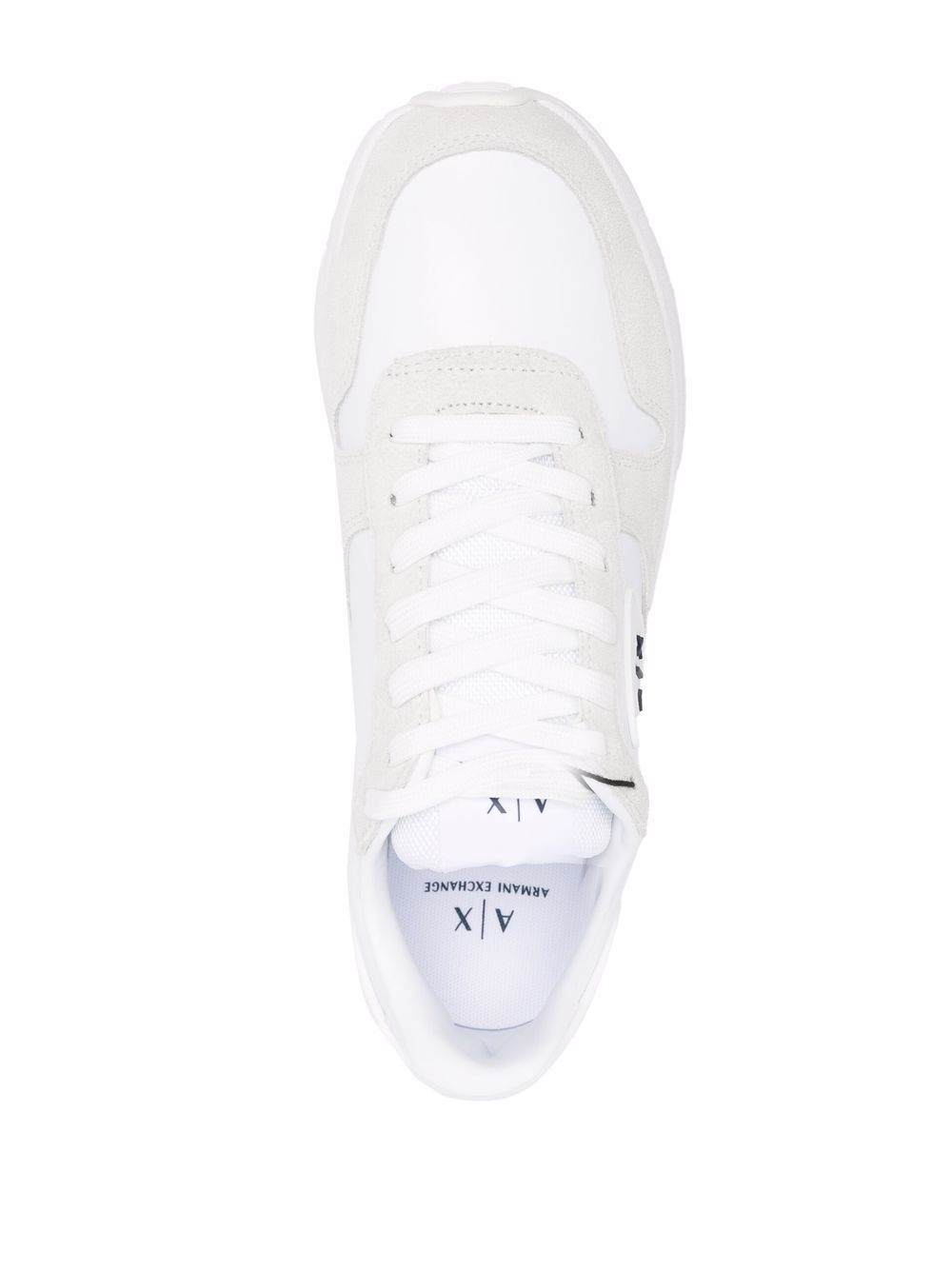 ARMANI EXCHANGE LOGO-PRINT LACE UP TRAINERS
