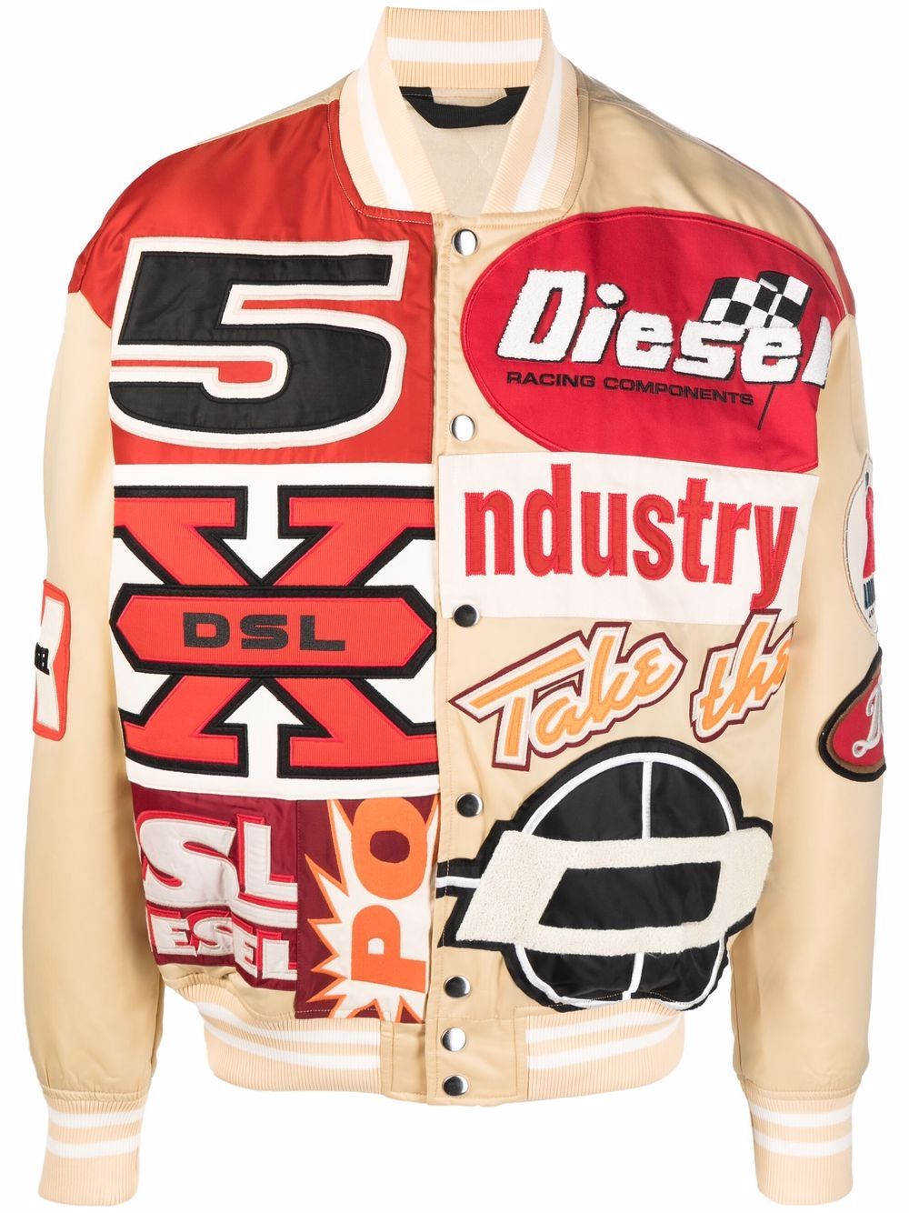 DIESEL MOTORSPORT LOGO-PATCH BOMBER JACKET
