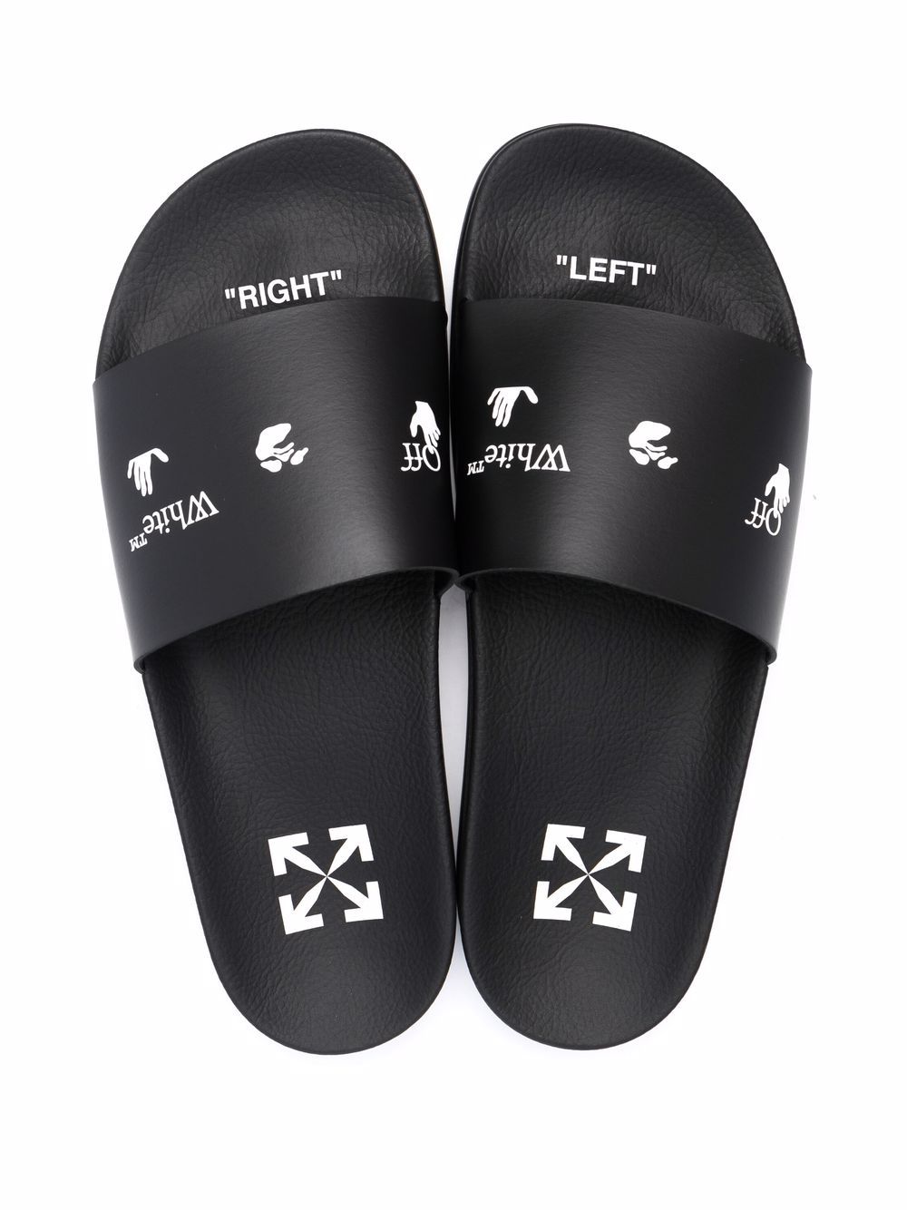 OFF-WHITE LOGO-PRINT POOL SLIDES